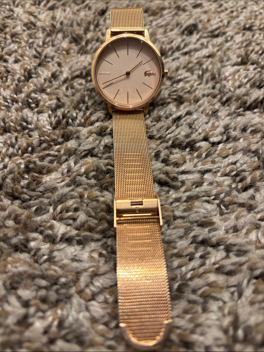 Lacoste Rose Gold Mesh-Band Women's Watch